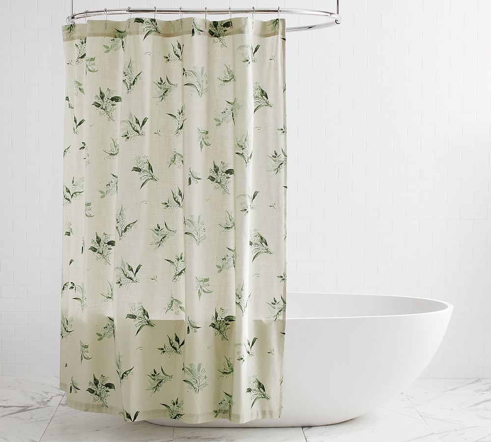 Monique Lhuillier Lily Of The Valley Shower Curtain Pottery Barn