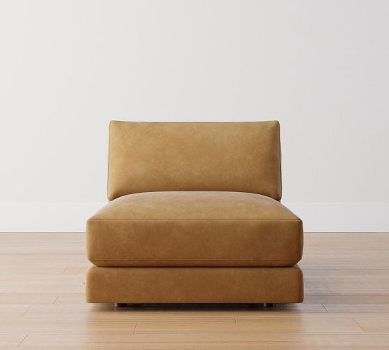 Build Your Own Carmel Lounge Square Arm Leather Sectional Pottery Barn