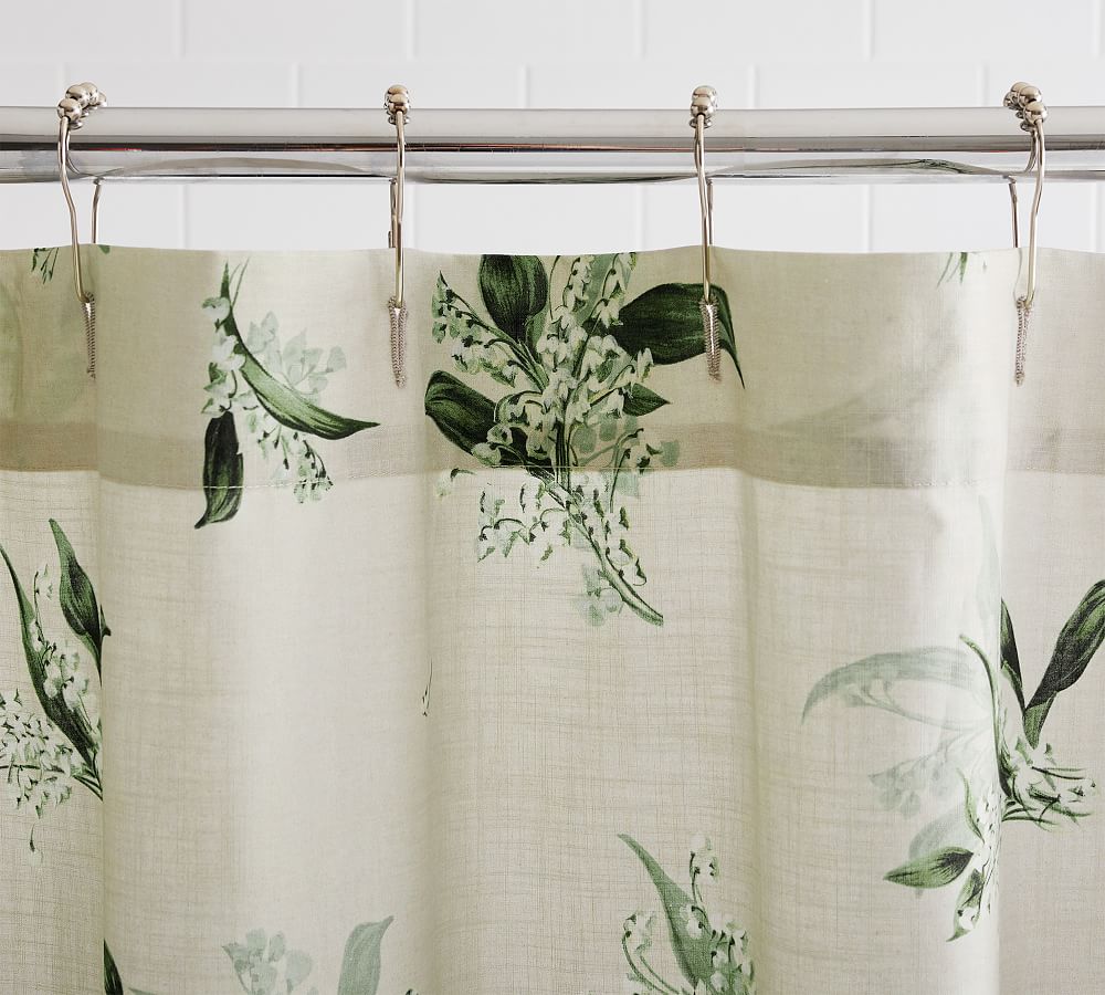 Monique Lhuillier Lily Of The Valley Shower Curtain Pottery Barn