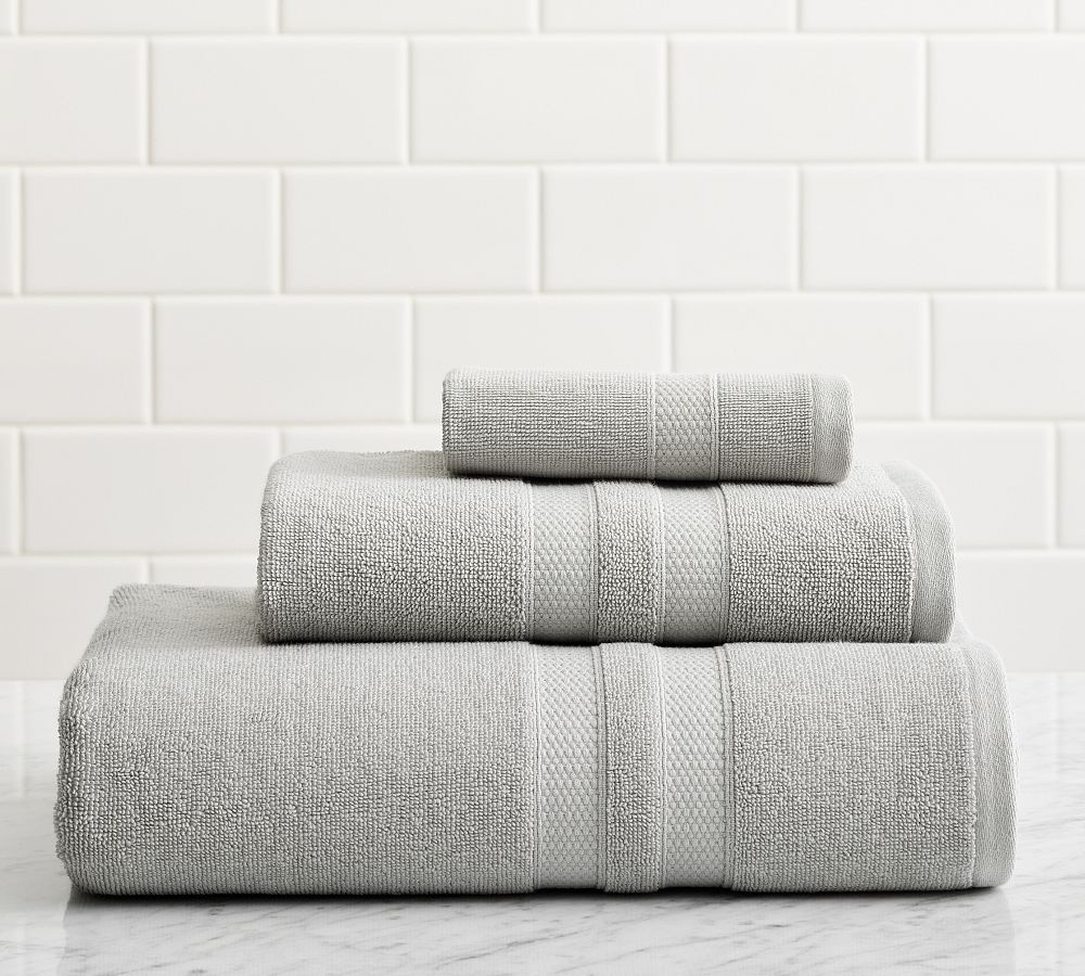 (Set of 3) Grey Plush Terry Towel