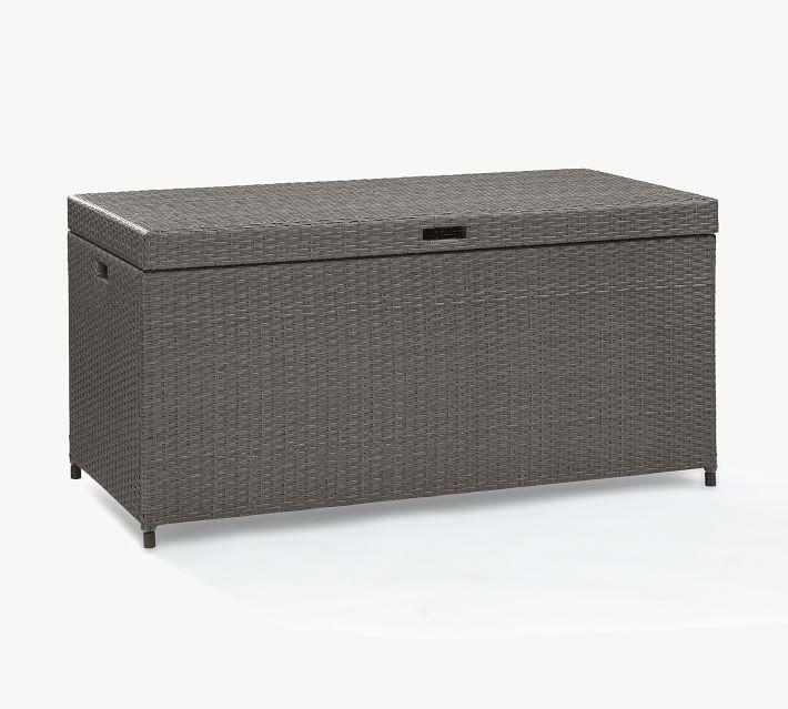 Benson Outdoor Wicker Pool Storage Bin