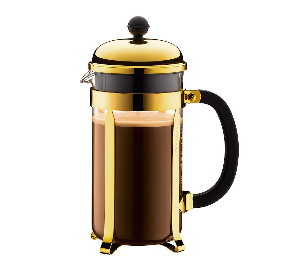 Bodum Chambord Stainless Steel 34-Oz. French Press with Walnut