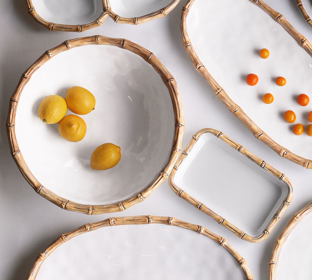 Bamboo Outdoor Melamine Salad Bowl Pottery Barn