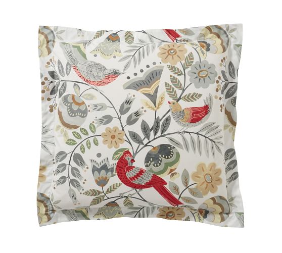 Jolly Bird Organic Percale Sham Pottery Barn