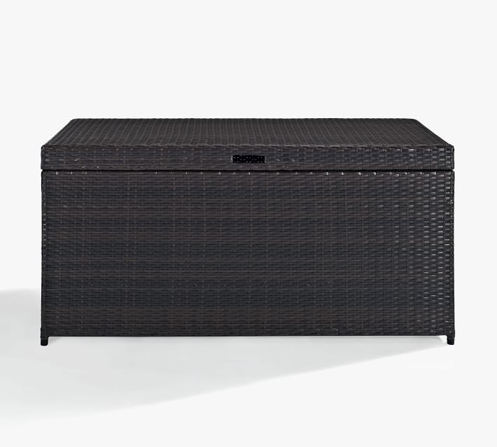 Benson Outdoor Wicker Pool Storage Bin