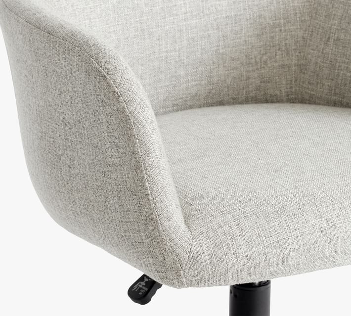 Kinsley Grey Swivel Upholstered Desk Chair Ivan Smith Furniture