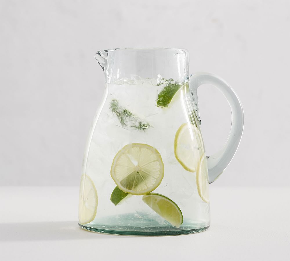 Santino Handcrafted Recycled Glass Pitcher