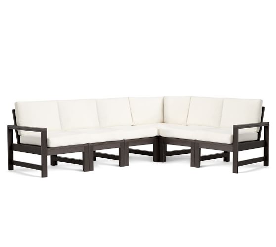 Indio by Polywood Outdoor Sectional Set, Vintage Coffee Pottery Barn