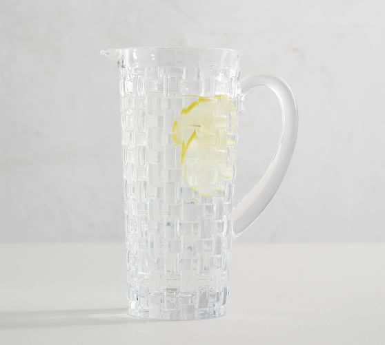 Basketweave Crystal Pitcher Pottery Barn