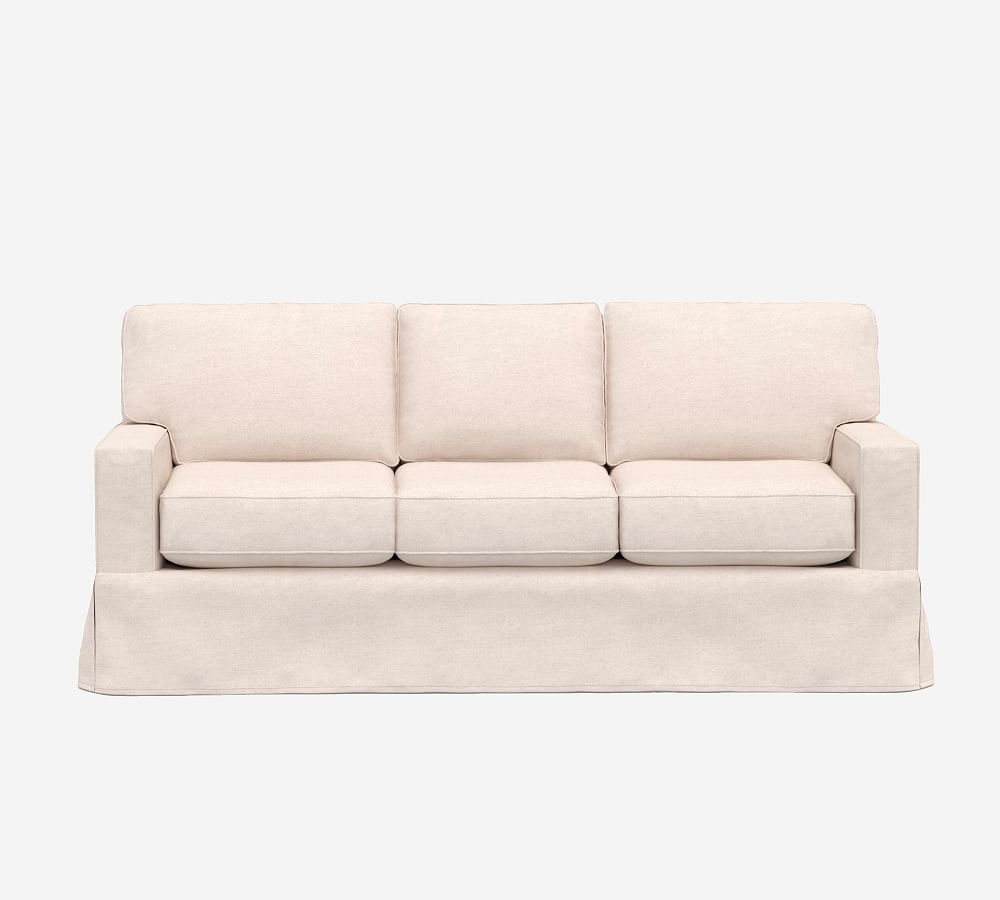 Buchanan Square Arm Slipcovered Sleeper Sofa with Memory Foam Mattress