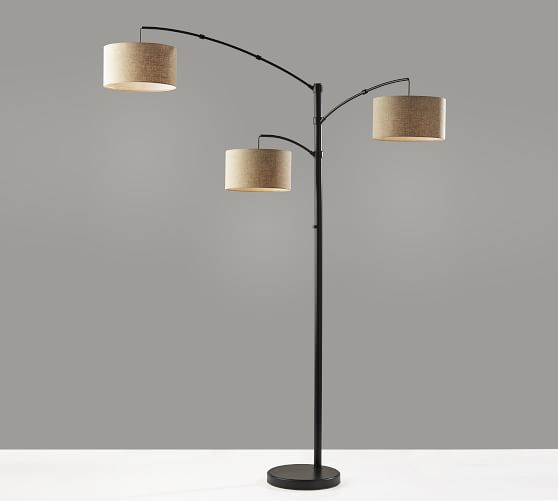 Brendan 3Arm Metal Arc Floor Lamp Pottery Barn