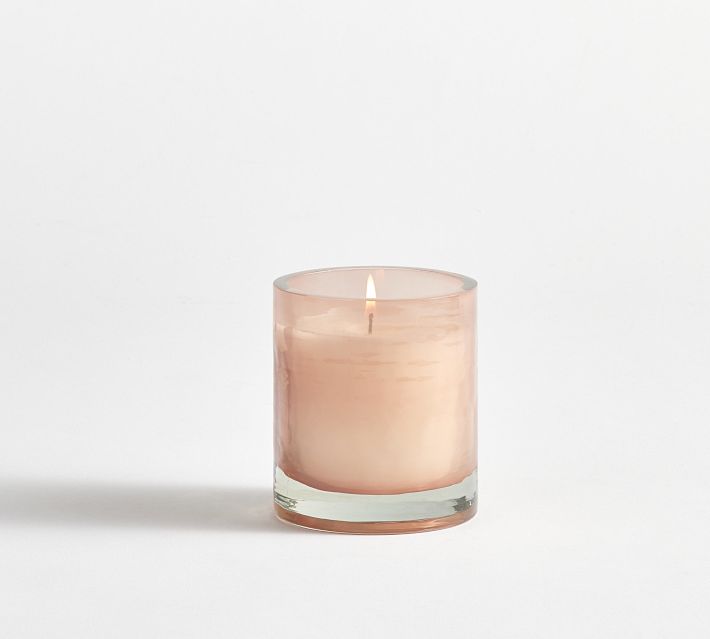 Hammered Glass Scented Candle - Bergamot & White Oak