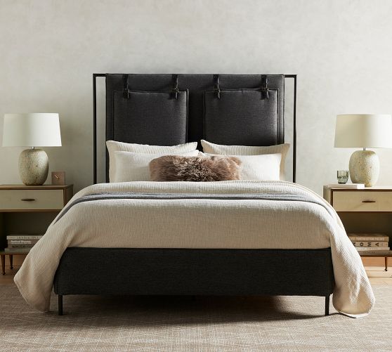 Camino Upholstered Platform Bed Pottery Barn