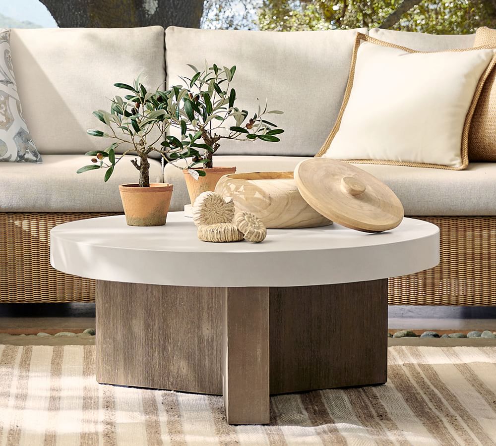 Pottery barn store white coffee table