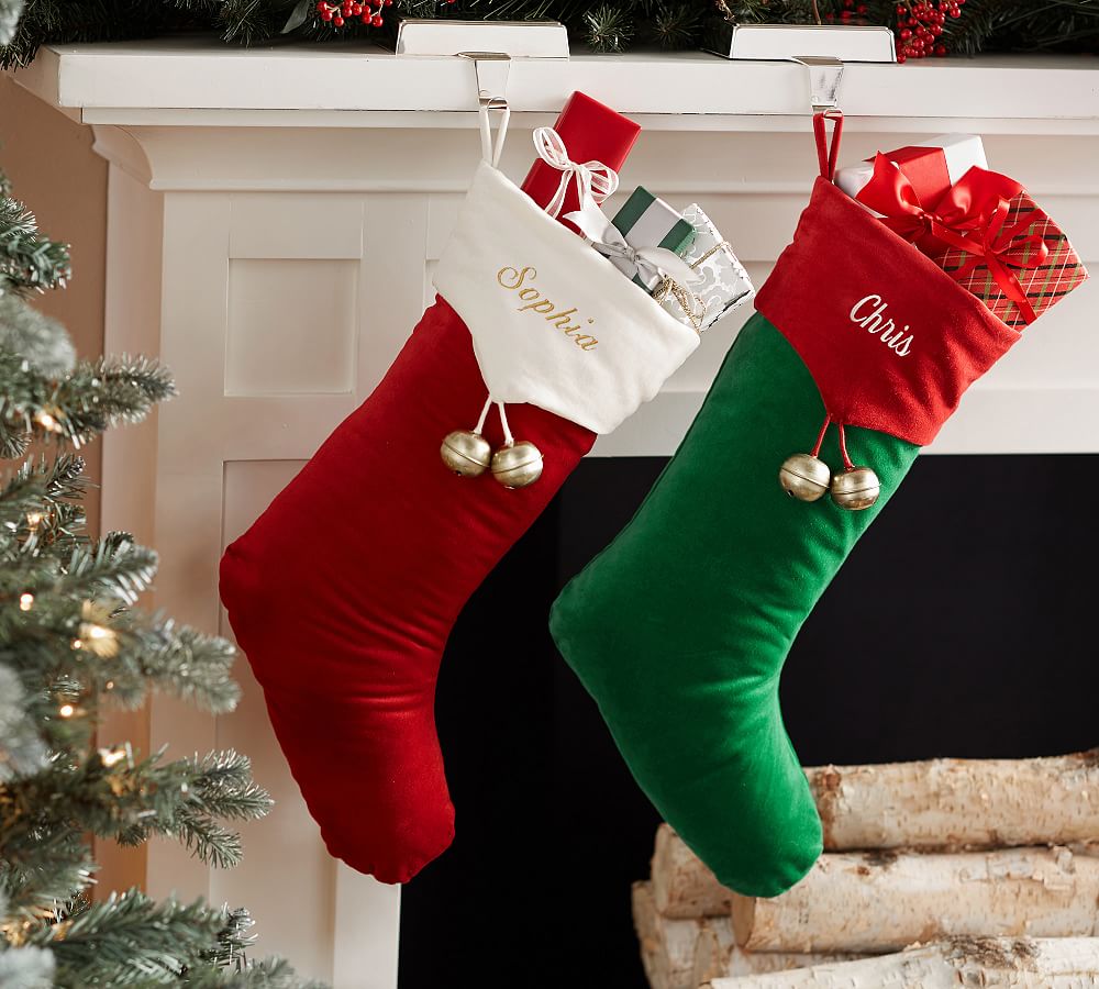 Velvet Jingle Bell Stockings