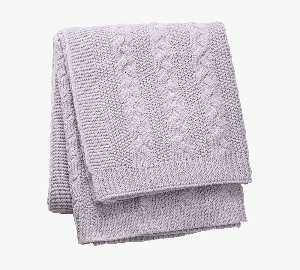 Evette Scented Cable Knit Throw Blanket