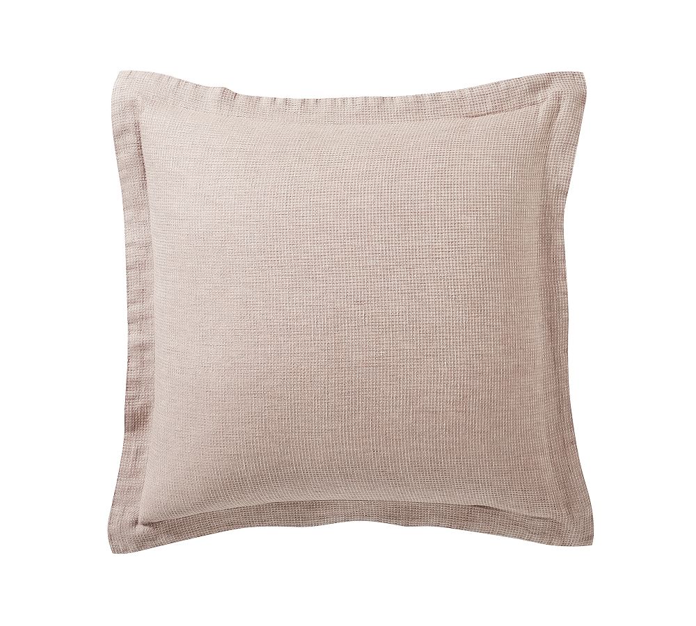 European Flax Linen Waffle Sham, euro size, set of 2