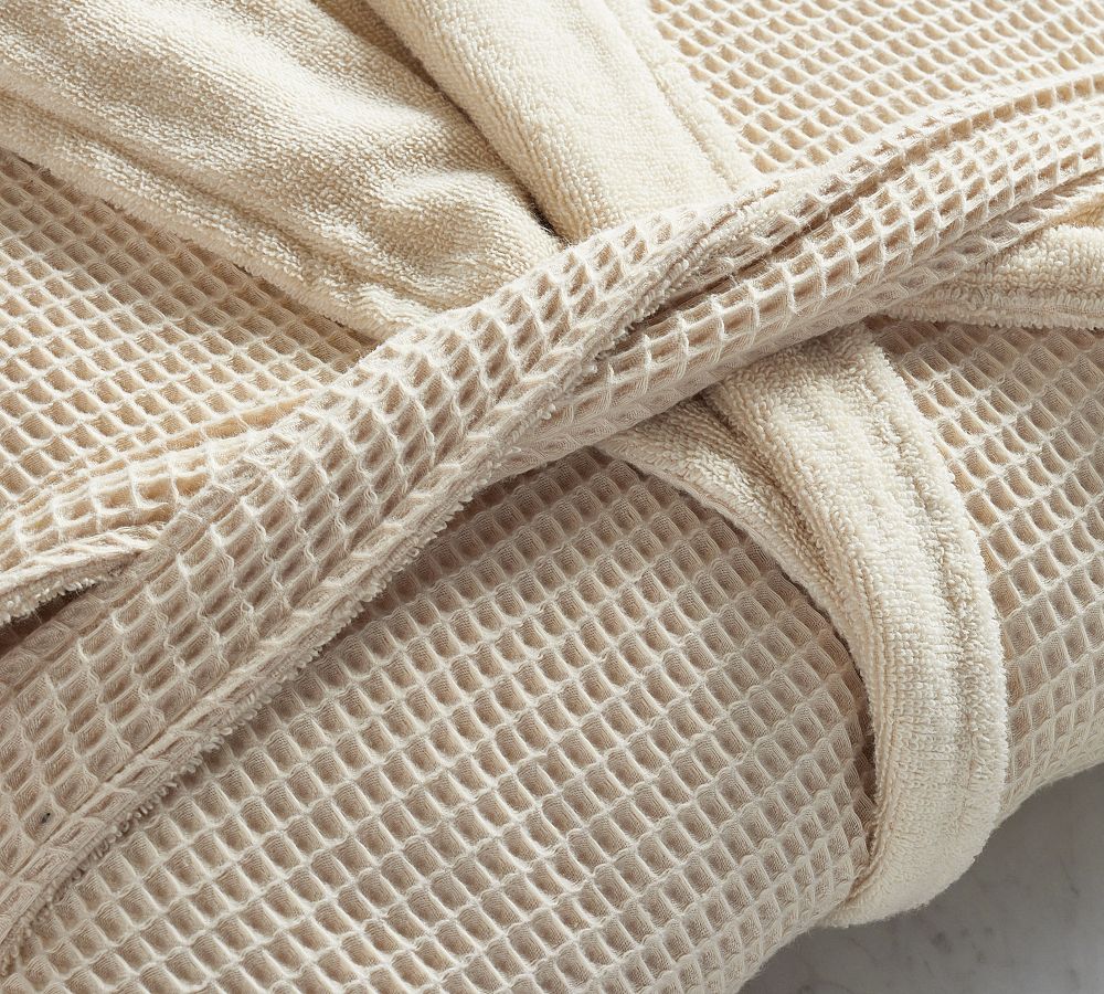 Waffle Weave Resort Robe Pottery Barn