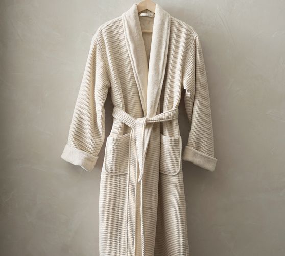 Waffle Weave Resort Robe Pottery Barn