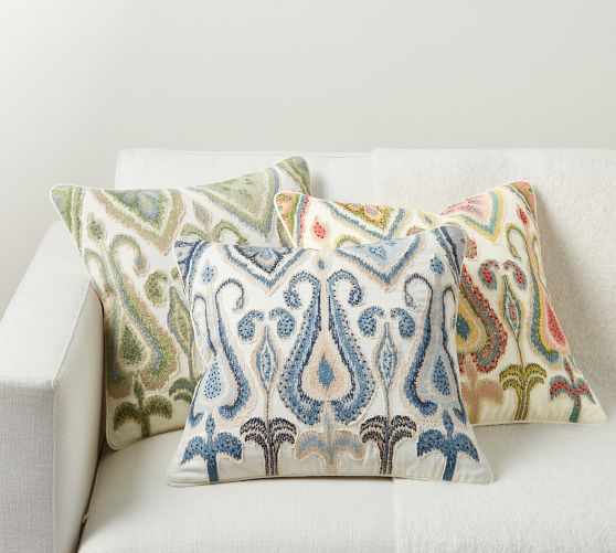 Pottery Barn Trout Embroidered Pillow Covers - ShopStyle Home & Living