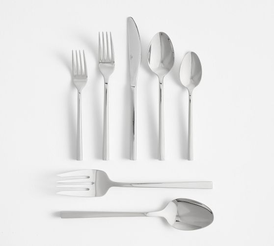 53-piece Silverware Set Service For 8 With Steak Knives And Serving  Utensils, Forks And Spoons Silverware Set, Stainless Steel Flatware Cutlery  Set, E