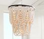 Amelia Wood Bead Chandelier Pottery Barn