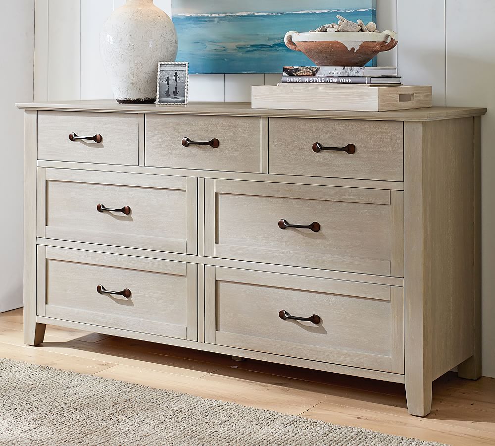 Stratton 9 Drawer Dresser with Mirror Sand & Stable