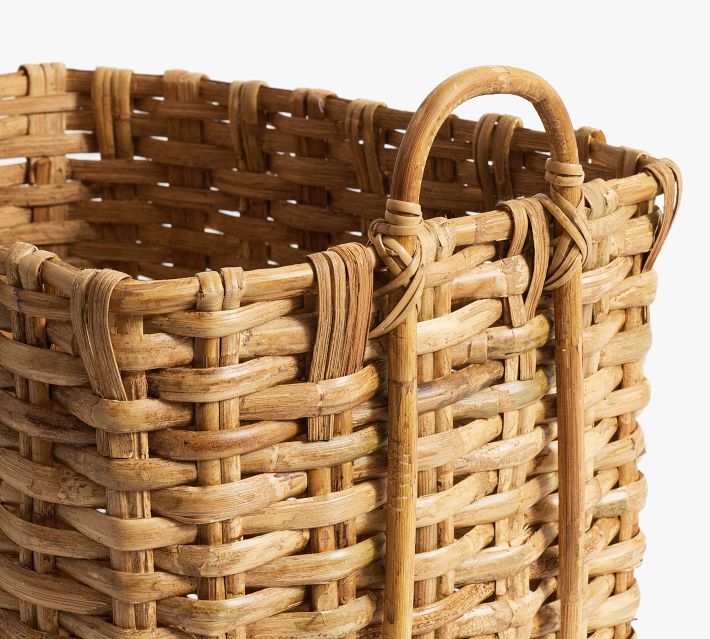 Accents, Rustic Small Rectangular Wooden Basket