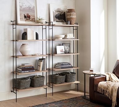 White Wall Shelves Open Shelving Unit Wooden Shelf With Hooks Farmhouse  Furniture 