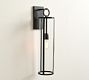 Manor Outdoor Glass & Iron Cylinder Sconce | Pottery Barn