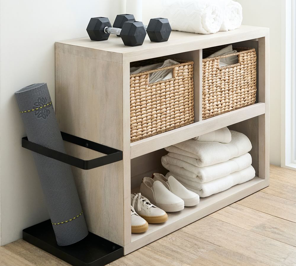 Yoga Mat Storage Basket Home Organizer Gym Equipment Storage Basket on  Wheels Desk Organizers Household Shelves Gadgets