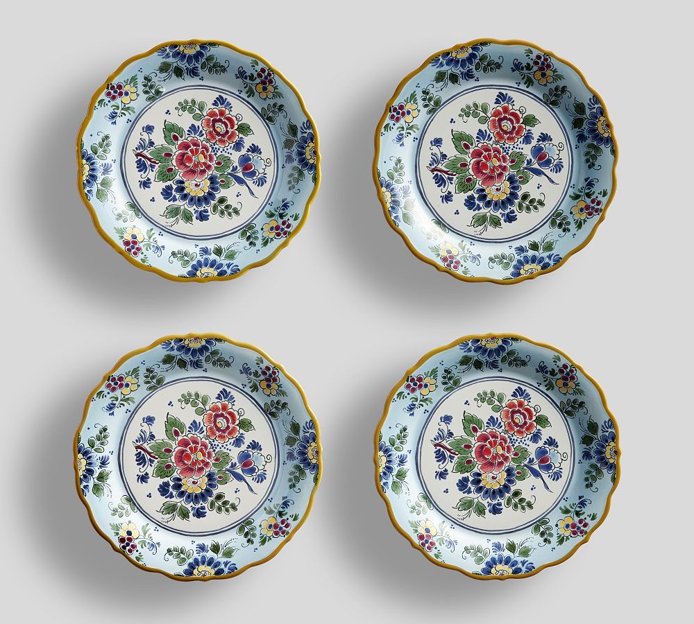 Meadow Floral Stoneware Salad Plates - Set of 4