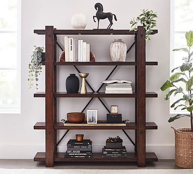 Pottery Barn New York City Closet Corner Shelf in Rustic Mahogany