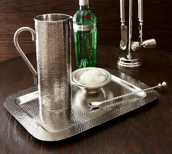 Polished Nickel Embossed Tray main image 0