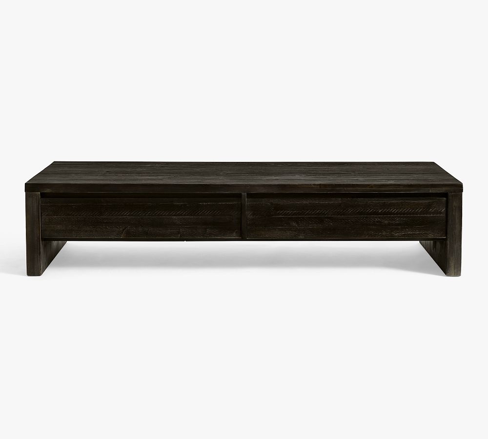 Pismo Reclaimed Wood Rectangular Long Low Coffee Table | Pottery Barn