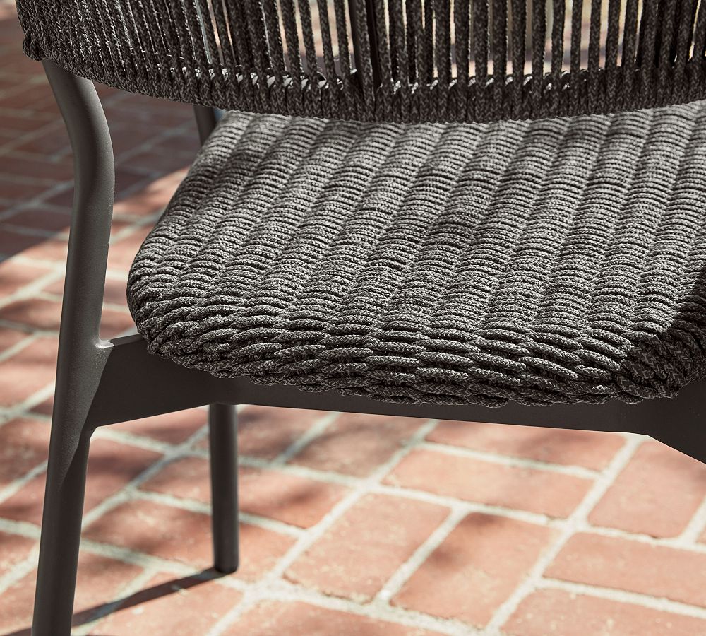 Elmore Metal & Rope Outdoor Dining Chair Pottery Barn