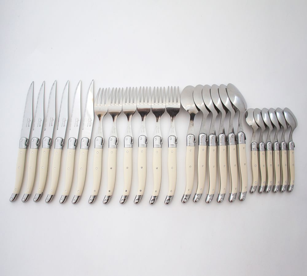 Laguiole Stainless Steel 24-Piece Boxed Flatware Set