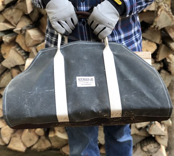 Canvas Log Carrier Pottery Barn