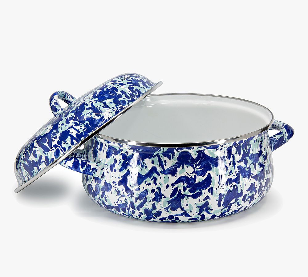 Golden Rabbit Swirl Enamel Dutch Oven