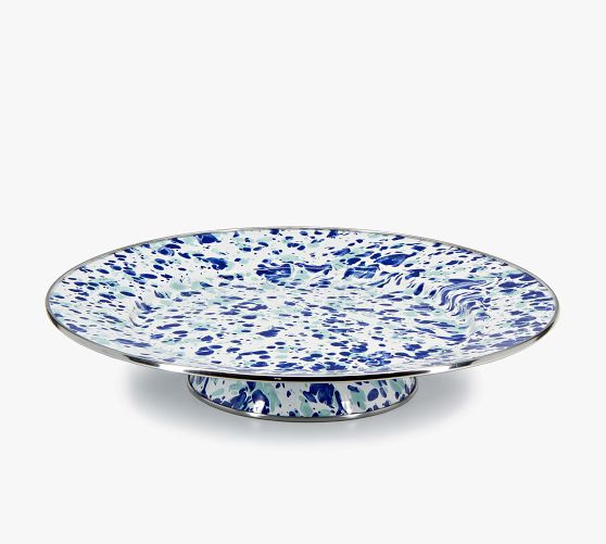 Golden Rabbit Enamel Cake Stand & Dome Pottery Barn