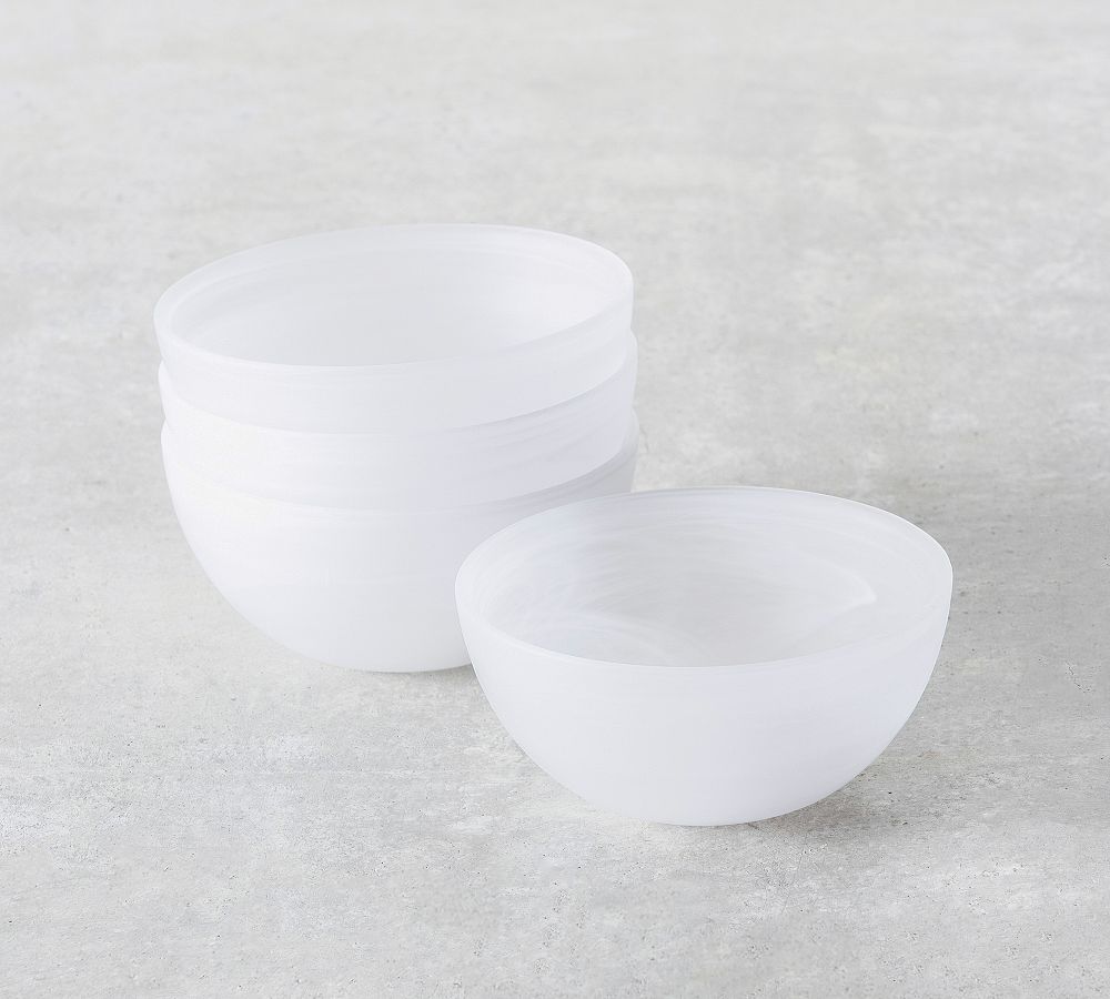 Set Of 4 Glass Cereal Bowls, Kitchen & Dining