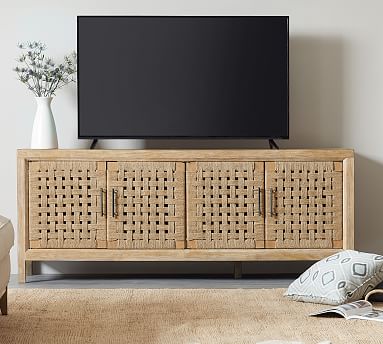 Woven on sale media console