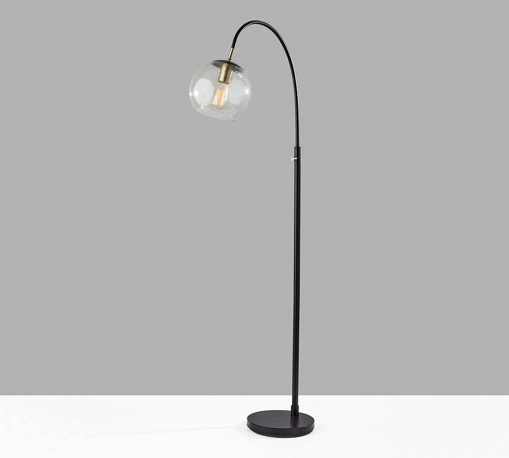 Ellison Textured Glass Globe Floor Lamp Pottery Barn