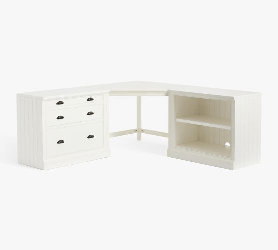 Pottery barn corner store desk white