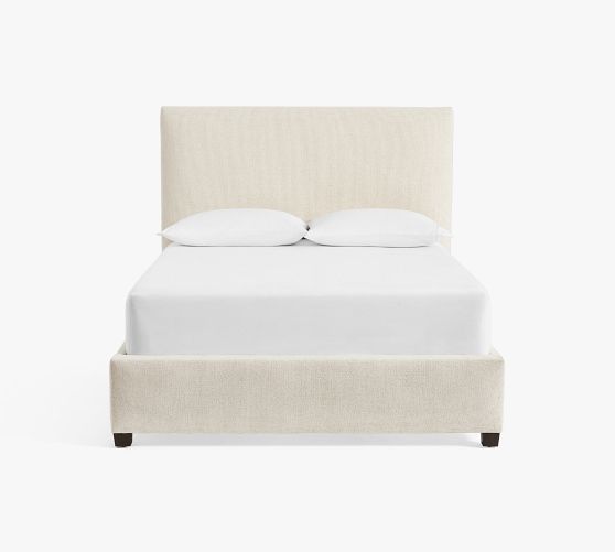 Raleigh Square Upholstered Bed Quick Ship Pottery Barn