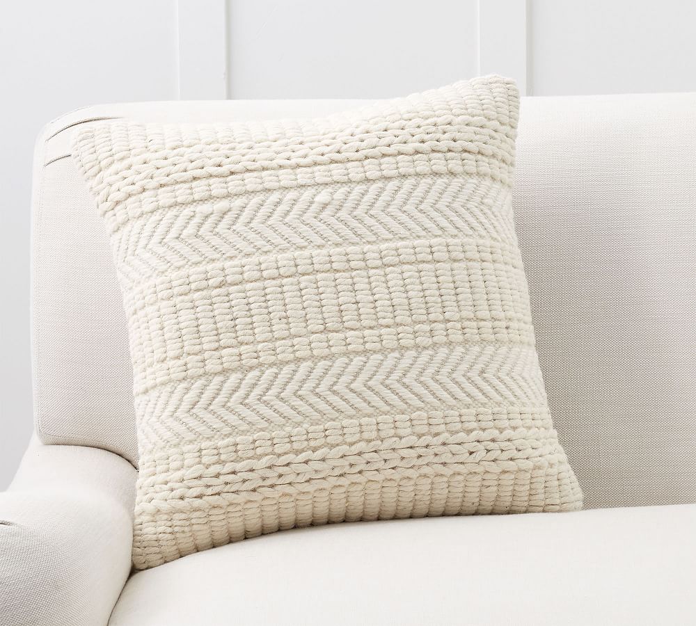 Wool Embroidered Pillow Cover