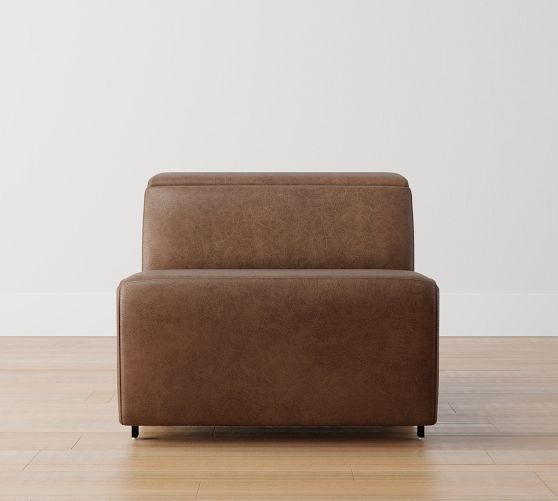 Build Your Own Tucker Leather Power Reclining Sectional Pottery Barn