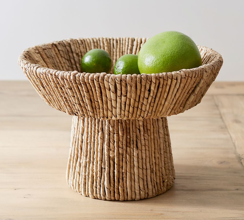 Malibu Handwoven Seagrass Footed Bowl