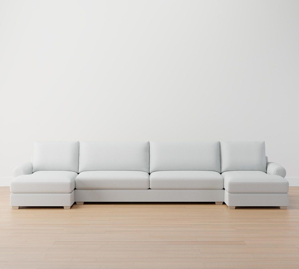 Canyon Roll Arm Double Chaise Sectional
