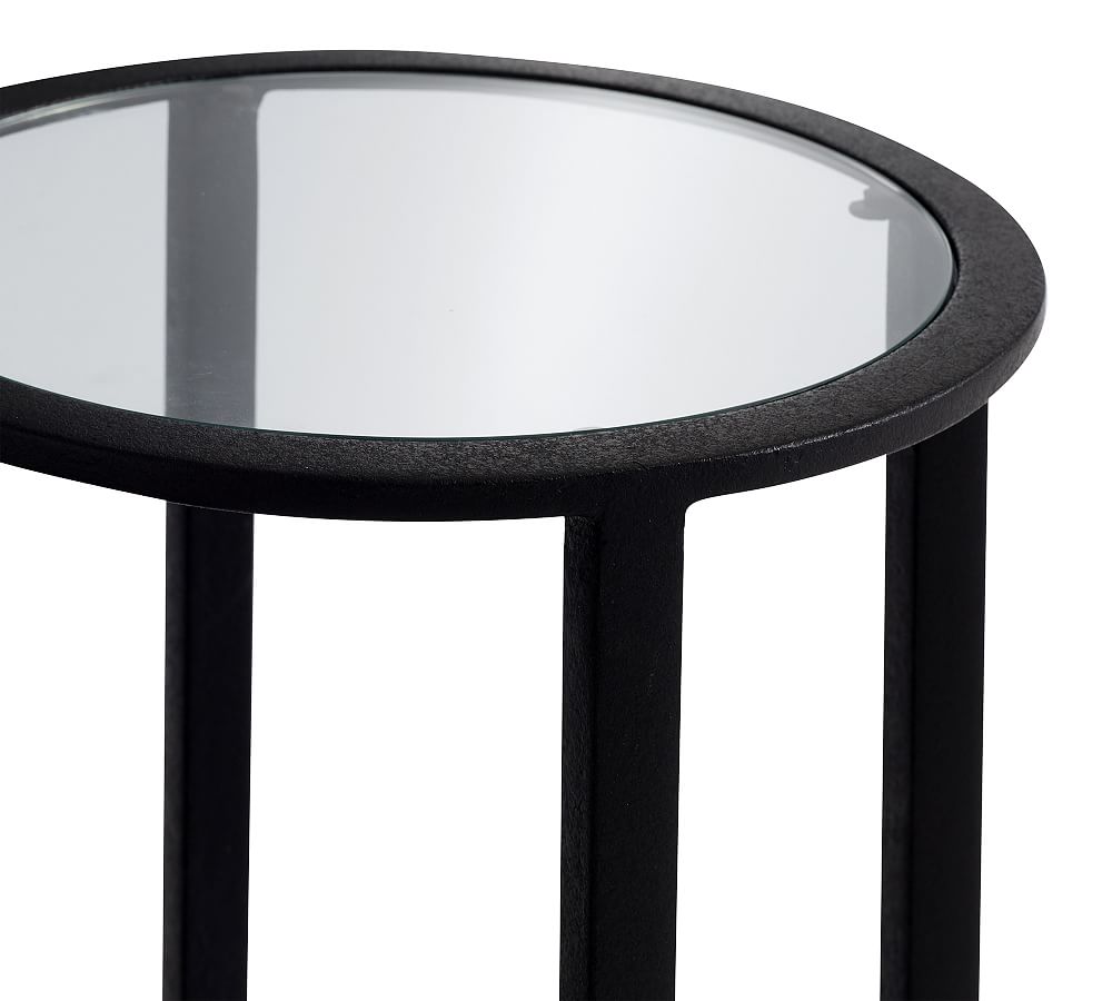 Tanner Round Glass Accent Table | Pottery Barn
